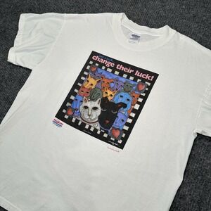 Vintage Petsmart Just A Buck Change Their Luck Adoption Art T Shirt 2001 Size XL